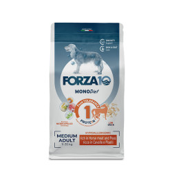 Forza10 MonoDiet Adult Medium Cavallo e Piselli сухой корм для взрослых собак средних пород с кониной и горохом - 12 кг