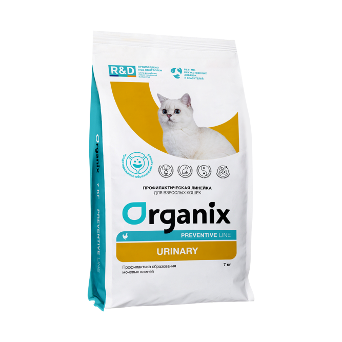 Organix Preventive Line Urinary сухой диетический корм для взрослых кошек для профилактики образования мочевых камней - 7 кг