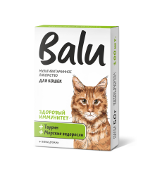 Балу мультивитаминное лакомство для кошек, &quot;Здоровый иммунитет&quot; с таурином и морскими водорослями - 100 таблеток