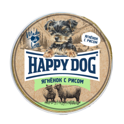 Happy Dog Natur Line паштет для взрослых собак с чувствительным пищеварением с ягненком и рисом - 125 гр х 10 шт