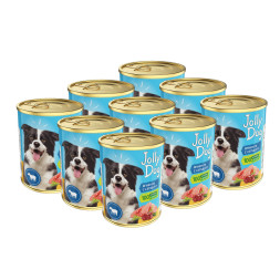 Зоогурман Jolly Dog влажный корм для взрослых собак, с ягненком и сердцем - 350 г х 9 шт