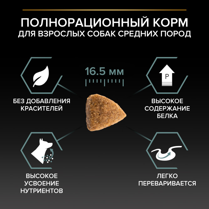 Pro Plan Adult Sensitive Digestion сухой корм для взрослых собак средних пород с чувствительным пищеварением, с ягненком - 1,5 кг