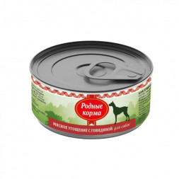 Родные корма Мясное угощение с Говядиной консервы для собак - 100 г х 24 шт