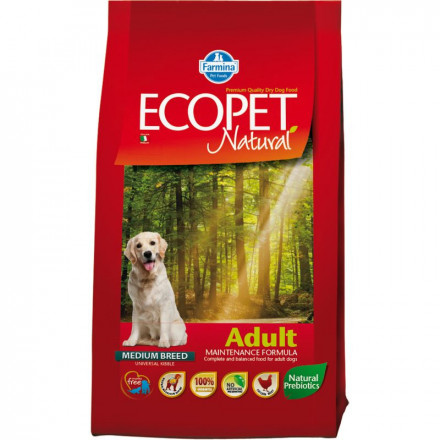 Farmina Ecopet Natural Adult сухой корм для взрослых собак всех пород с курицей - 2,5 кг
