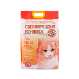 Сибирская Кошка &quot;Оптима&quot; комкующийся наполнитель для кошачьего туалета - 10 л (8 кг)