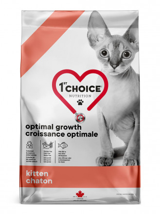 1st Choice Optimal Growth сухой корм для котят с треской и лососем - 4,54 кг