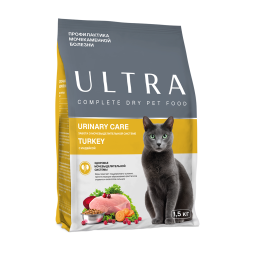 Ultra Sterilised Urinary Care сухой корм для взроcлых стерилизованных кошек для профилактики МКБ с индейкой - 1,5 кг