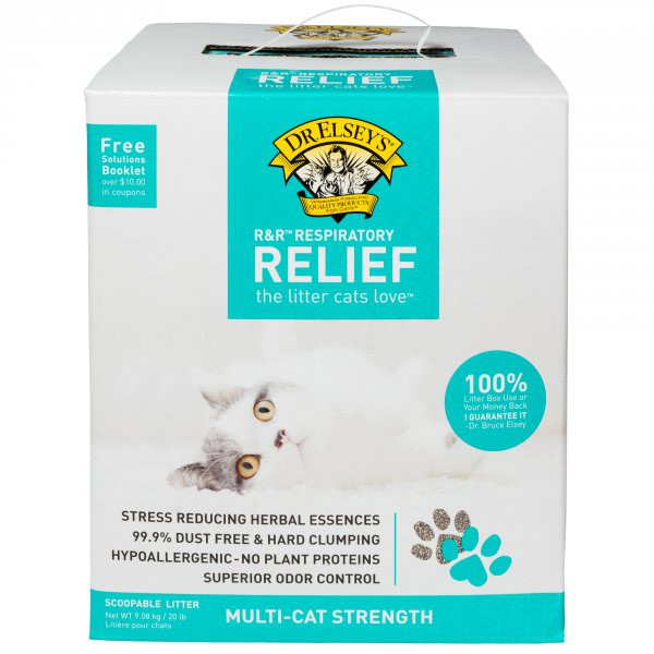 Наполнитель для кошачьего туалета Dr.Elseys R&amp;R Respiratory для профилактики заболевания легких 9.08 кг