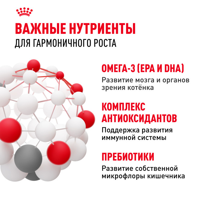 Royal Canin Kitten 34 сухой корм для котят от 4 до 12 месяцев с птицей - 4 кг