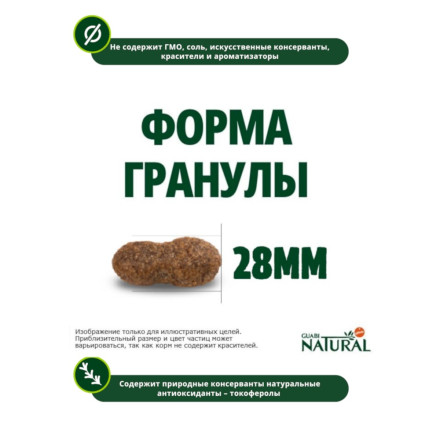 Guabi Natural Dog Adult cухой корм для взрослых собак крупных пород, с лососем и ячменем - 12 кг