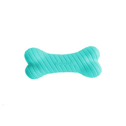 Playology DUAL LAYER BONE двухслойная жевательная косточка для собак с ароматом арахиса, средняя, голубой