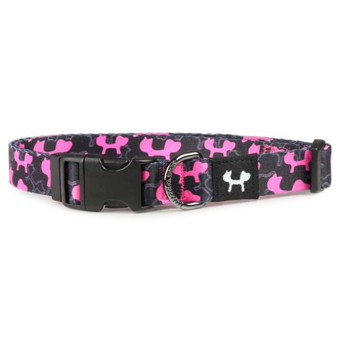 United Pets Complete me Identity ошейник для собак, S 26-40/1,6 см, черный с розовым