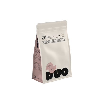 DUO Nutrition сухой полнорационный корм для взрослых собак мелких пород с индейкой и рисом - 3 кг