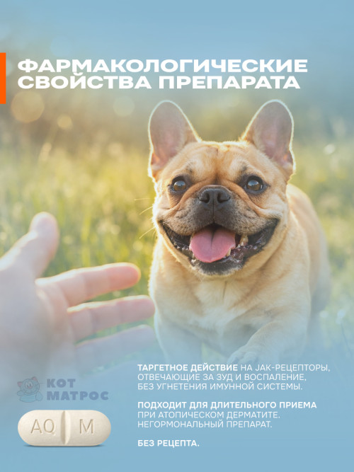 Апоквел противозудный препарат для собак 5,4 мг - 100 таблеток, в блистерах