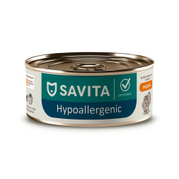 Savita Preventive Hypoallergenic влажный корм для взрослых собак всех пород для профилактики аллергии с индейкой, в консервах - 100 г х 12 шт