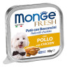 Изображение товара Monge Dog Fresh влажный корм для взрослых собак с курицй в ламистре 100 г (32 шт в уп)