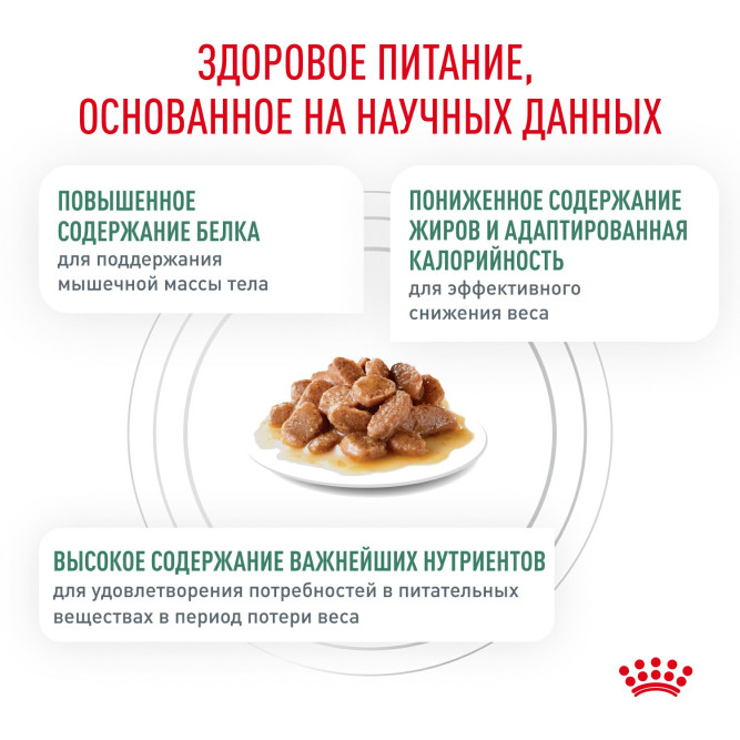 Royal Canin Satiety Weight Management диетический влажный корм для взрослых кошек, для снижения веса, в паучах - 85 г х 28 шт