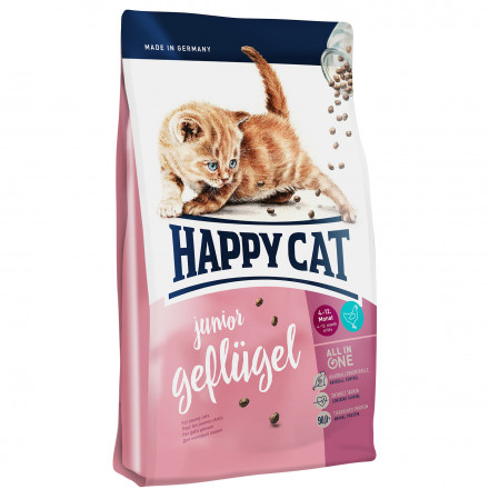 Happy Cat Supreme Junior сухой корм для котят от 4 до 12 месяцев с домашней птицей - 1,4 кг