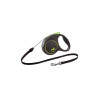 Изображение товара Flexi Black Design cord S поводок-рулетка для собак, зеленая 5 м, до 12 кг