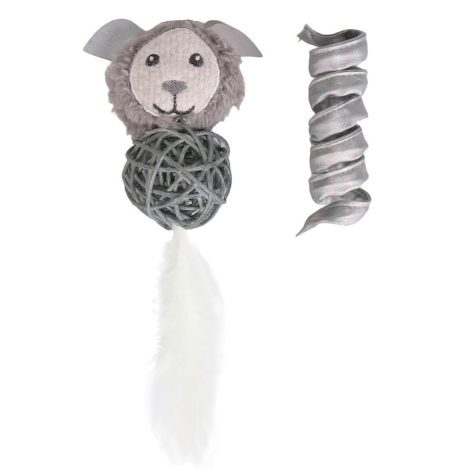 Petpark игрушка для кошек Космический пёс и пружинка с кошачьей мятой, 2 шт