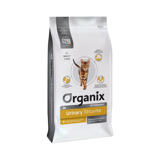 Organix Urinary Struvite сухой диетический корм для взрослых кошек для растворения струвитных камней и предотвращения их рецидивов - 8 кг