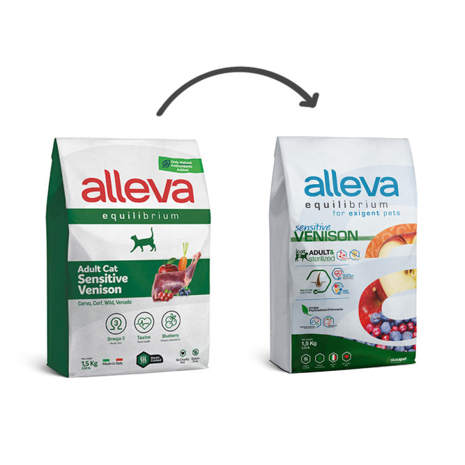 Alleva Equilibrium Adult Cat Sensitive Venison сухой корм для взрослых кошек с чувствительным пищеварением оленина - 1,5 кг