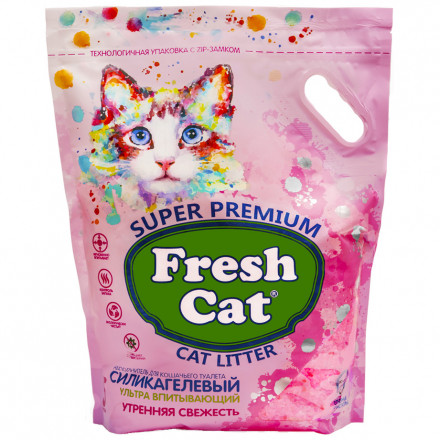 Fresh Cat наполнитель для кошек с ионами серебра кристаллы чистоты утренняя свежесть - 2 кг.