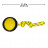 Tonka Мяч рифленый с канатом желтый/черный 10,2 см