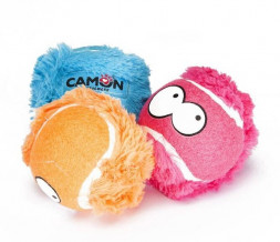 Camon игрушка для собак мяч теннисный с глупым лицом, 7 см