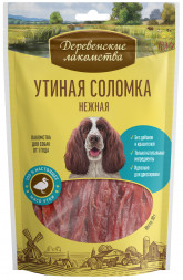 Деревенские лакомства 100 % Мяса Утиная соломка нежная для собак - 90 г