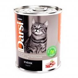 Darsi консервы для кошек с чувствительным пищеварением с ягненком паштет - 340 г х 12 шт