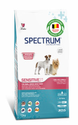 Spectrum Sensitive 27 For Small Breed Adult Dogs сухой корм для собак мелких пород с чувствительным пищеварением, с ягнёнком и рисом - 12 кг