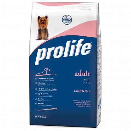 Prolife Dog Adult Mini сухой корм для собак мелких пород с ягненком и рисом - 12 кг