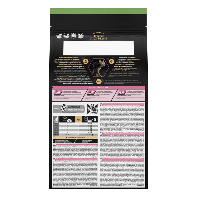 Pro Plan Adult Sterilised Delicate Digestion сухой корм для взрослых стерилизованных кошек с чувствительным пищеварением, с курицей - 1,5 кг