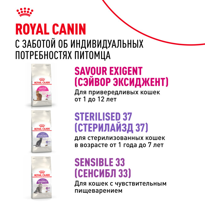 Royal Canin Exigent Protein Preference сухой корм для взрослых кошек привередливых к составу - 400 г