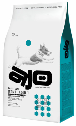 AJO Dog Mini Adult сухой корм для взрослых собак малых пород с курицей и гречкой - 8 кг