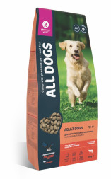 ALL DOGS сухой корм для взрослых собак с говядиной и овощами - 20 кг