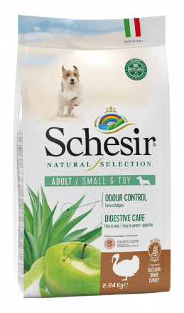 Schesir Natural Selection Dog Adult сухой беззерновой корм для взрослых собак мелких и декоративных пород с индейкой - 2,24 кг