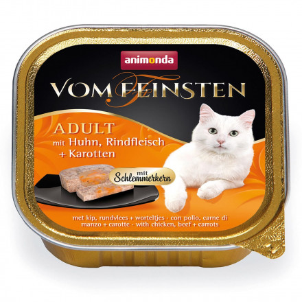 Animonda Vom Feinsten Adult Меню для гурманов влажный корм для привередливых кошек с курицей, говядиной и морковью - 100 г (32 шт в уп)