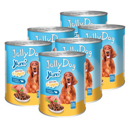 Зоогурман Jolly Dog влажный корм для взрослых собак, с ягненком и сердцем - 970 г х 6 шт