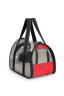 Изображение товара Camon сумка-переноска для кошек и собак прозрачная, красная, 42x25x25 см