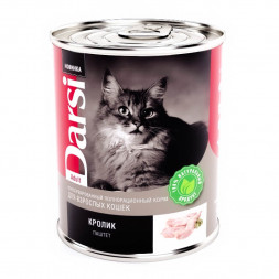 Darsi консервы для взрослых кошек с кроликом паштет - 340 г х 12 шт