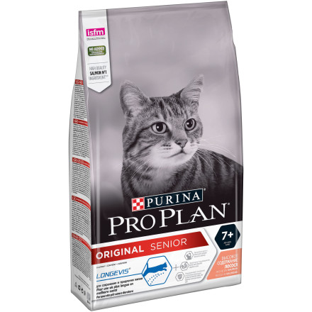 Pro Plan Cat Senior 7+ сухой корм для пожилых кошек старше 7 лет с лососем - 1,5 кг