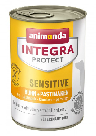 Animonda Integra Protect Sensitive влажный корм для взрослых собак при пищевой аллергии c курицей и пастернаком в консервах - 400 г (6 шт в уп)