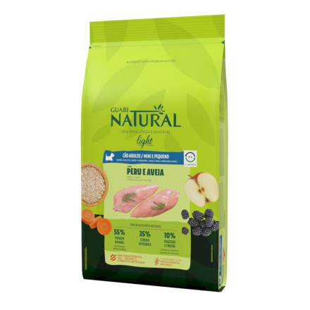 Guabi Natural Dog Light сухой корм низкокалорийный для взрослых собак мелких пород индейка и овес - 10,1 кг