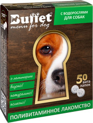 BUFFET ВитаЛапки поливитаминное лакомство для собак с морскими водорослями - 50 табл.