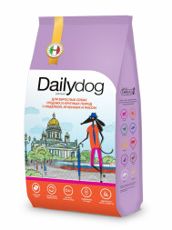 Dailydog Casual сухой корм для взрослых собак средних и крупных пород с индейкой, ягненком и рисом - 20 кг