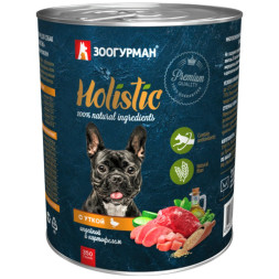 Зоогурман Holistic влажный корм для взрослых собак всех пород, с уткой, индейкой и картофелем - 350 г x 20 шт