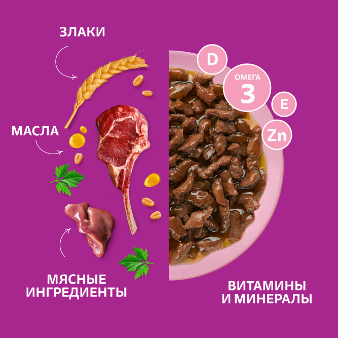 Whiskas влажный корм для котят от 1 до 12 месяцев, рагу с ягненком, в паучах - 75 г х 28 шт