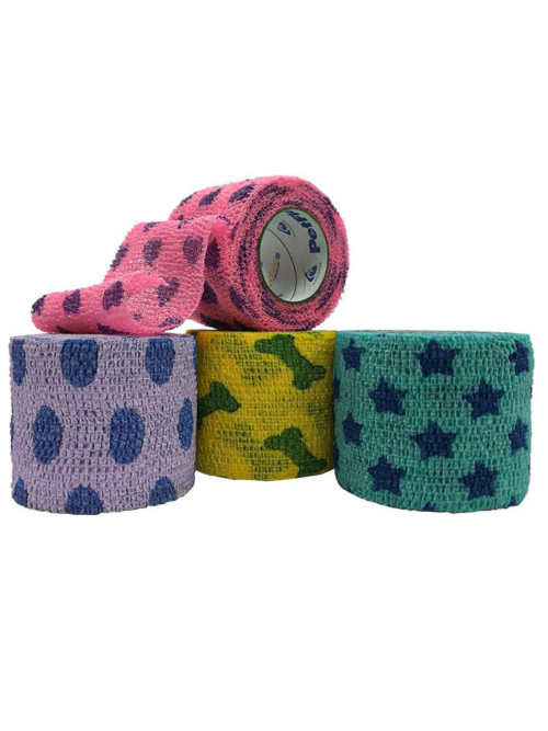 Andover PetFlex "Рисунки" бандаж самофиксирующийся, 5 см х 4,5 м, мультицвета